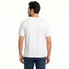 Men's White Cotton Round Neck Regular T-Shirt, सफ़ेद, small