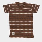 Boys' Half Sleeves T-Shirt, Brown, small
