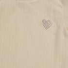 Girls Light Beige Round Neck Thermal Upper, Beige, small image number null