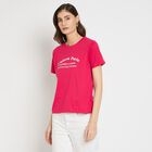 Ladies' Round Neck T-Shirt , Fuchsia, small image number null