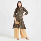 Printed Kurta, Black, small image number null