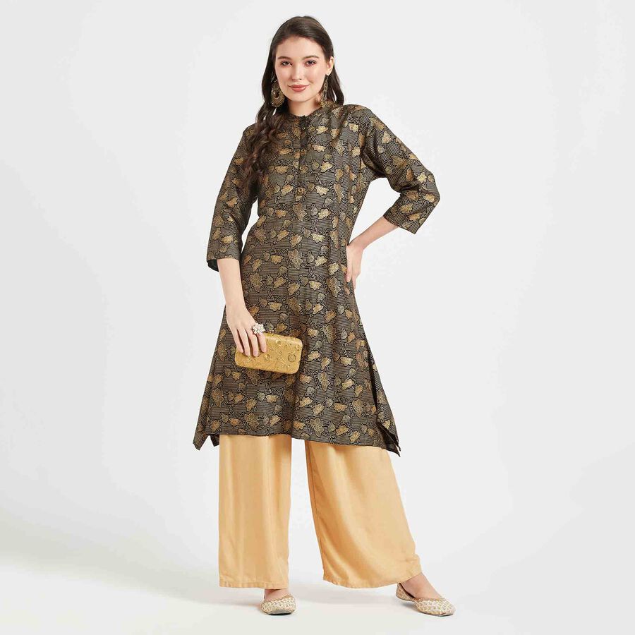 Printed Kurta, Black, large image number null