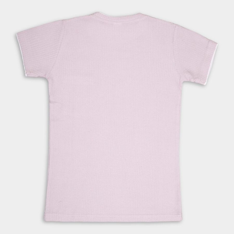 Boys Cotton Solid T-Shirt, Lilac, large image number null