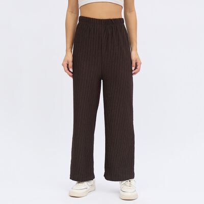 Women's Dark Chocolate Brown Balloon Fit Solid Harem Pants