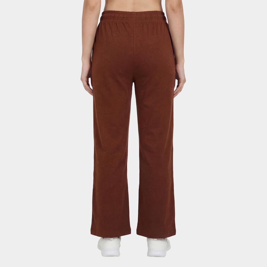 Women's Brown Regular Fit Cloud Printed Pyjama, भूरा, large