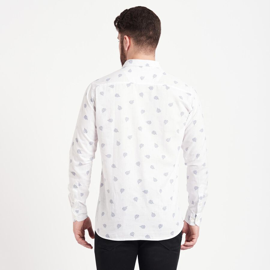 Cotton Printed Casual Shirt, White, large image number null