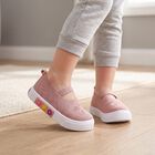 Girls' Pink Slip-On Casual Shoes, पीच, small