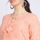 Ladies' 100% Cotton Kurta Pyjama Set, Peach, small image number null