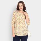Ladies' 100% Cotton Kurti, पीला, small image number null