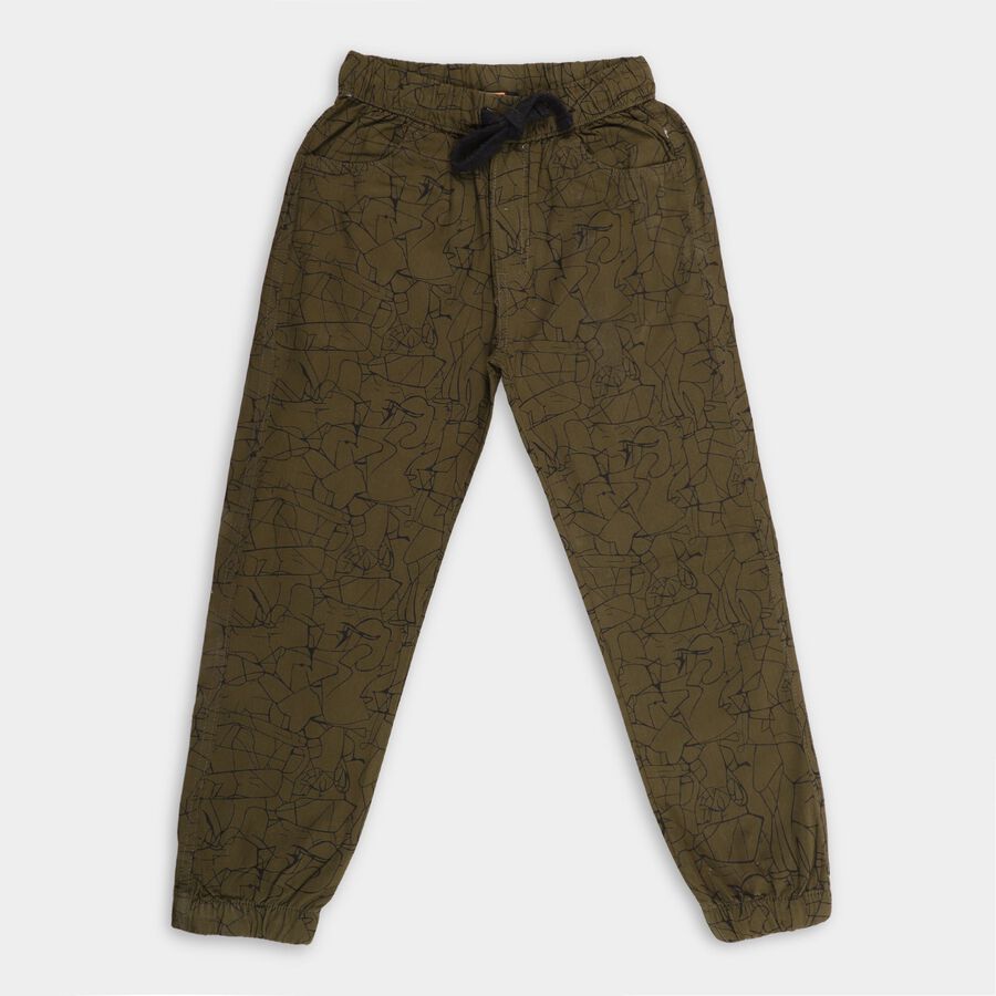 Boy's Cotton Trousers, Olive, large image number null