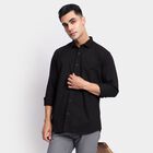 Men's 100% Cotton Casual Shirt, Black, small image number null