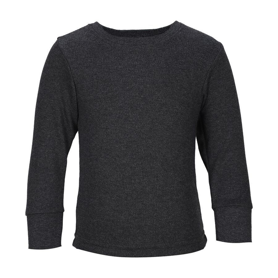 Boys Dark Grey Classic Thermal, मिश्रित मध्यम ग्रे, large image number null