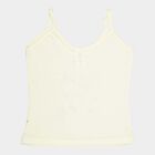 Girls Cotton Solid Vest, Yellow, small image number null