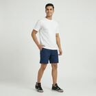 Men's White Crew Neck Athleisure Drifit T-Shirt, White, small