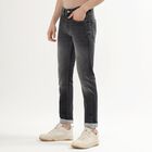 Men's Faded Black Skinny Fit Five Pocket Jeans, Dark Grey, small image number null