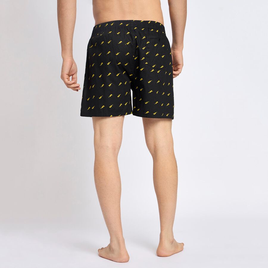 Men's 100% Cotton Boxers, Black, large