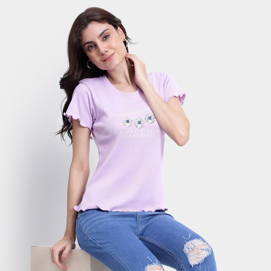 Ladies'  Crop  Top, Lilac, large image number null