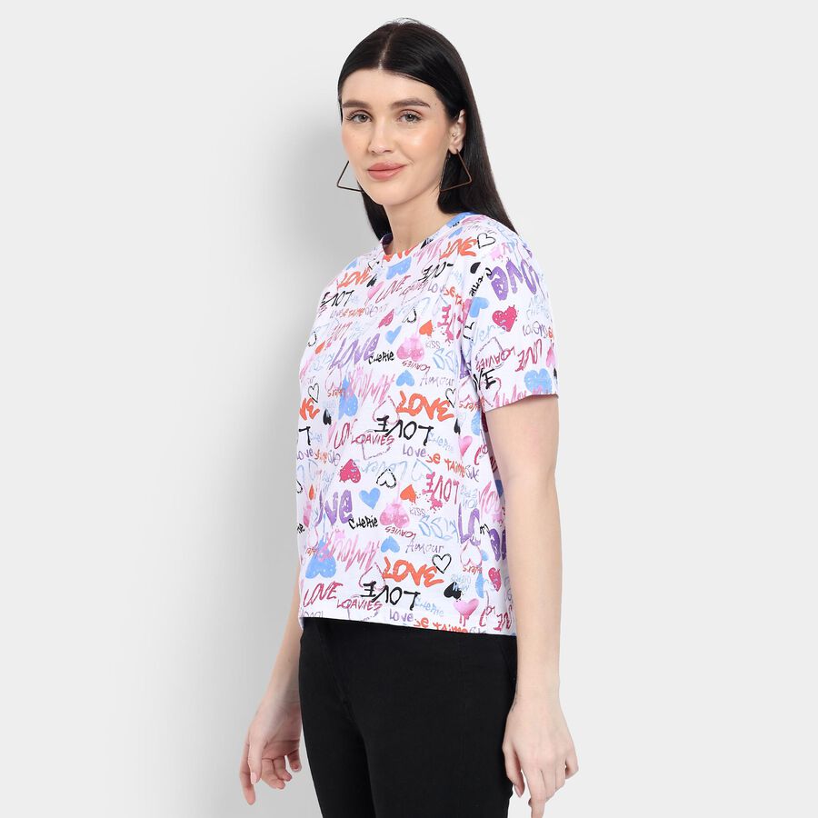 Ladies' Round Neck T-Shirt , Light Pink, large image number null