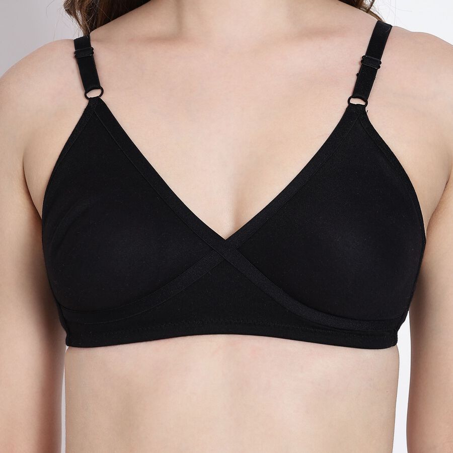 Ladies' Non-Padded Bra, Black, large image number null