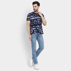 Round Neck T-Shirt, Navy Blue, small image number null