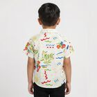 Boys Yellow Cotton Short Sleeves Collar Regular Fit Casual Shirt, Yellow, small