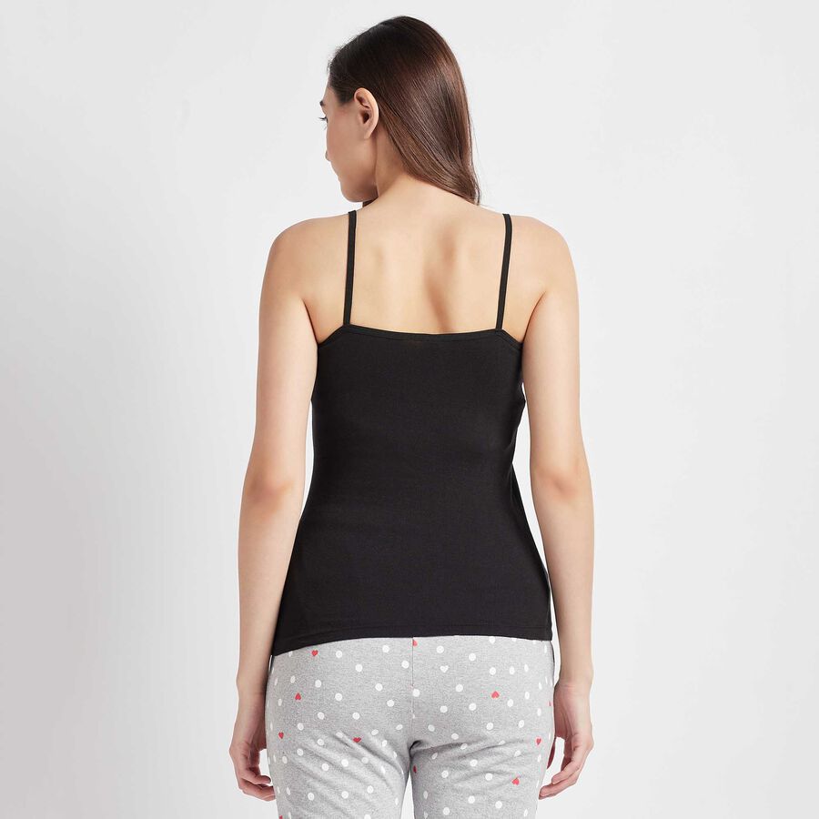 Cotton Solid Slips, Black, large image number null