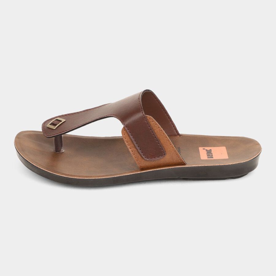 Mens Floater Sandals, Brown, large image number null