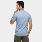 Men's Blue Round Neck Regular T-Shirt, Sky Blue, small