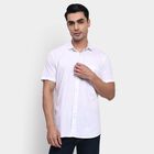 Men's 100% Cotton Casual Shirt , White, small