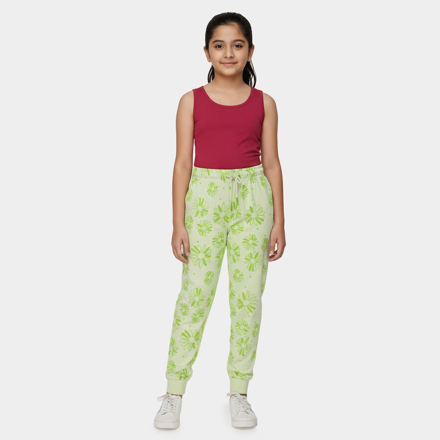 Girls' Pyjama, हल्का हरा, large