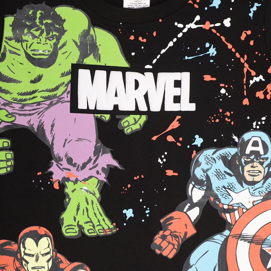 Boys' 100% Cotton Half Sleeves T-Shirt, Black, large