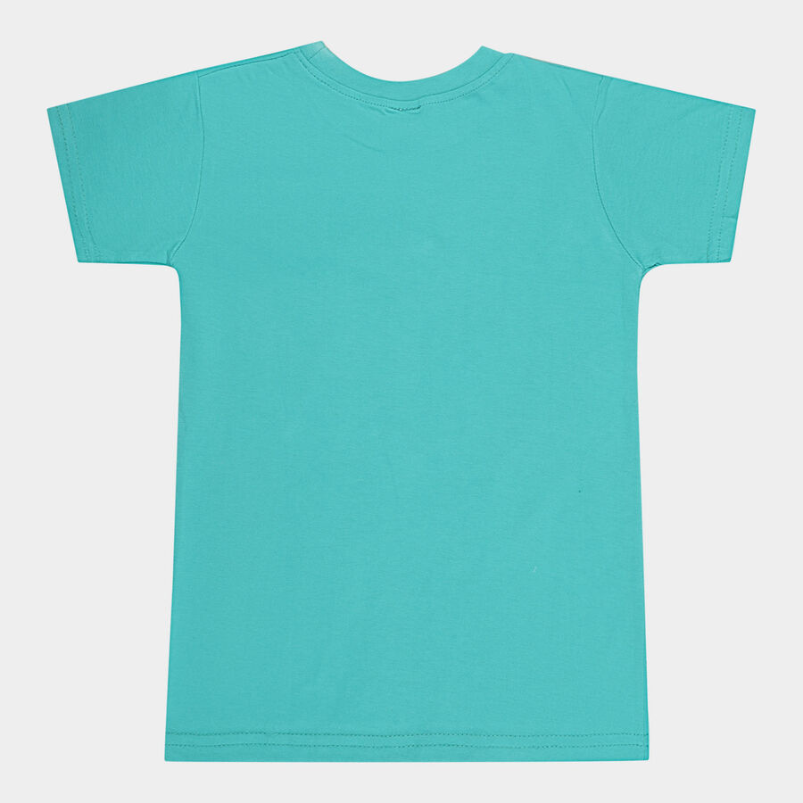 बॉयज टी-शर्ट, गहरा हरा, large image number null