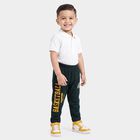 Boys' Green Straight Fit Basketball Printed Cotton Blend Pyjama, Dark Green, small