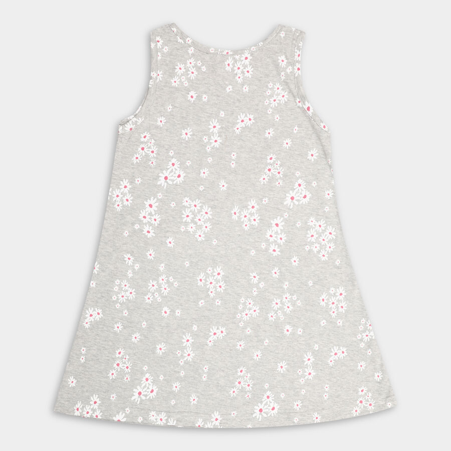 Girls' Frock, Light Grey, large image number null