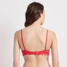 Half Lace Padded Bra, Coral, small image number null