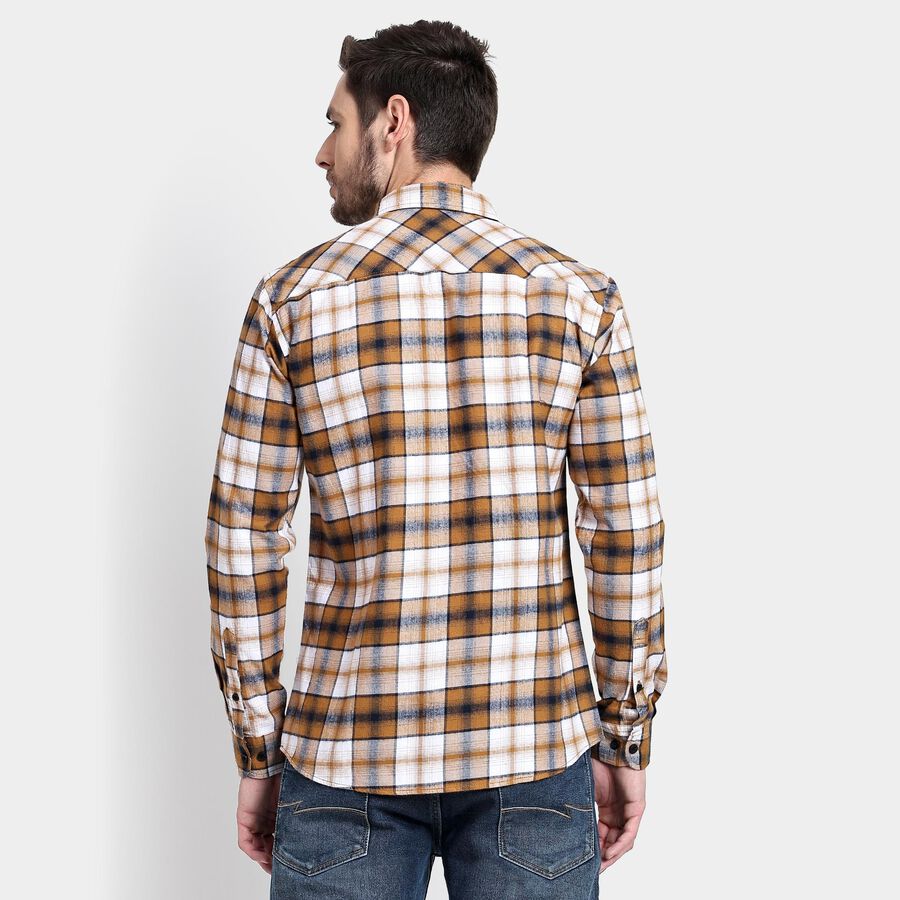Men's 100% Cotton Casual Shirt, Beige, large image number null
