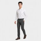 Men's White Cotton Spread Collar Regular Fit Formal Shirt, सफ़ेद, small