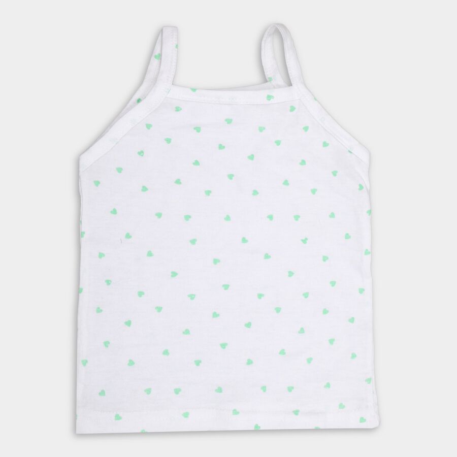 Girls' Cotton Vest, White, large image number null
