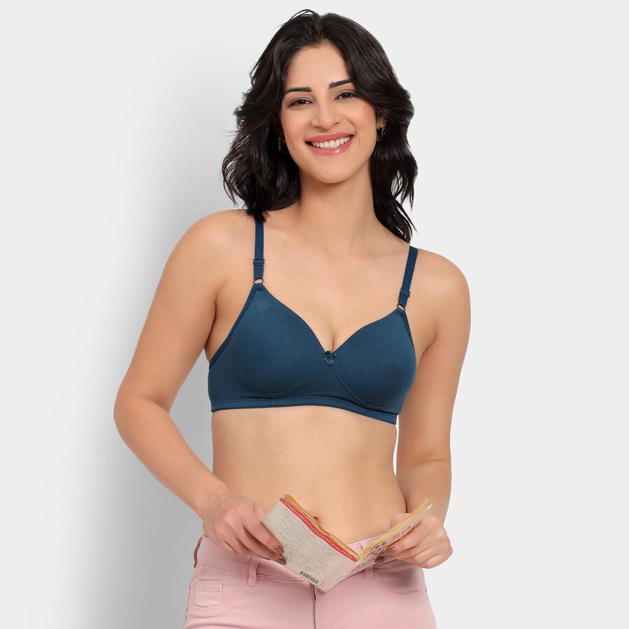 Ladies' Bra, Teal Blue, large image number null