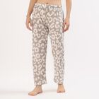 Women's Muted Taupe Printed Relaxed Fit Pyjama, Light Grey, small