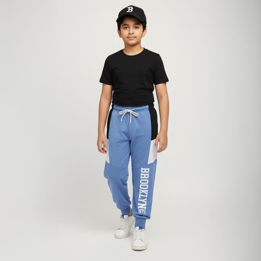 Boys' Winter Pyjama, मध्यम नीला, large image number null