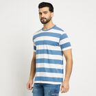 Men's Round Neck Half Sleeves T-Shirt , Mid Blue, small image number null