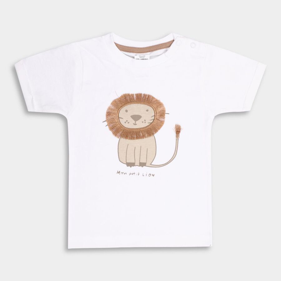 Infants' 100% Cotton T-Shirt, ऑफ व्हाइट, large image number null