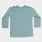 Infants Bright Turquoise Blue Cotton Round Neck Casual T-Shirt, Teal Blue, small image number null