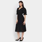 Ladies' 100% Cotton Dress , Black, small image number null