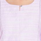 Cotton Embroidered 3/4Th Sleeves Kurta, Purple, small image number null