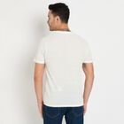 Men's Round Neck Half Sleeves T-Shirt , Off White, small