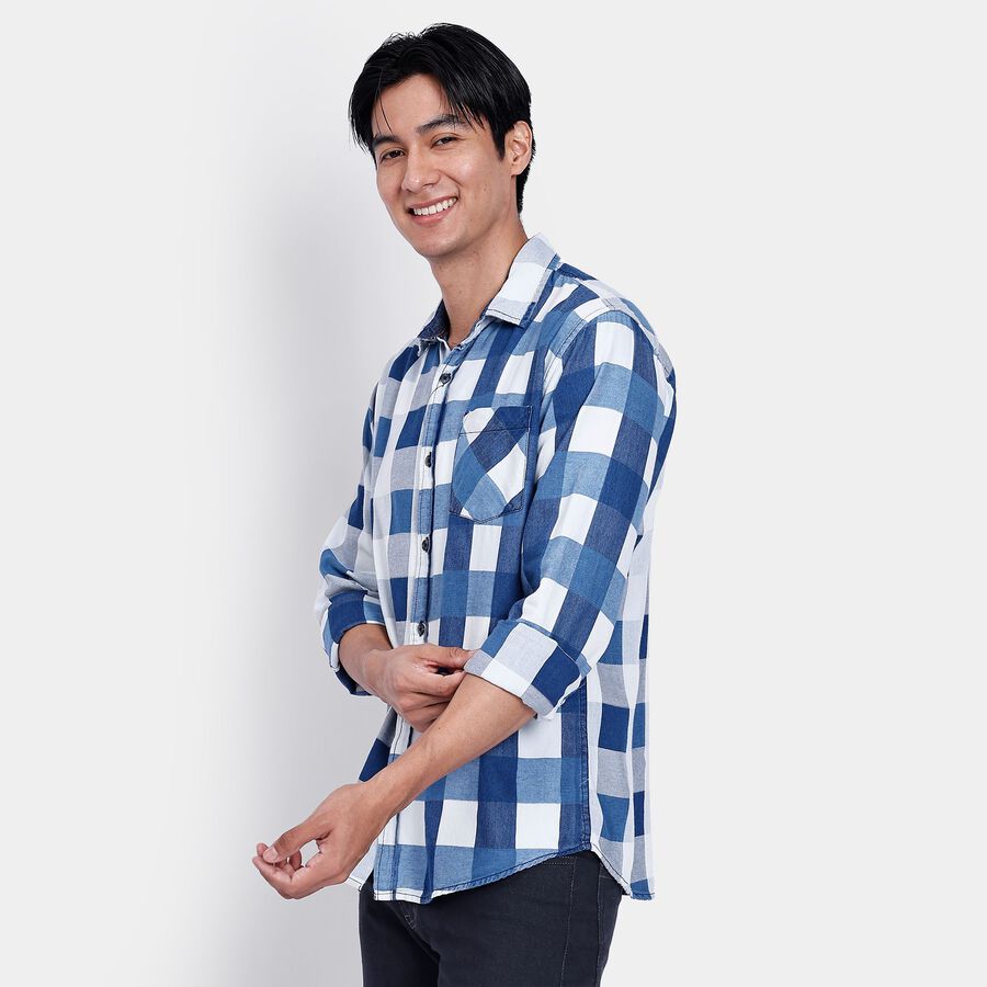 Men's 100% Cotton Casual Shirt, White, large image number null