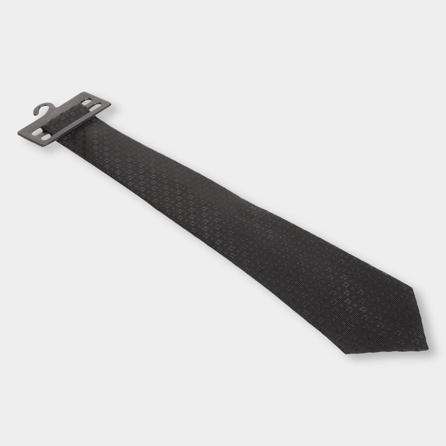 Men's Tie , काला, large