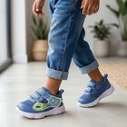 Boys' Blue Velcro Sneakers, नीला, small